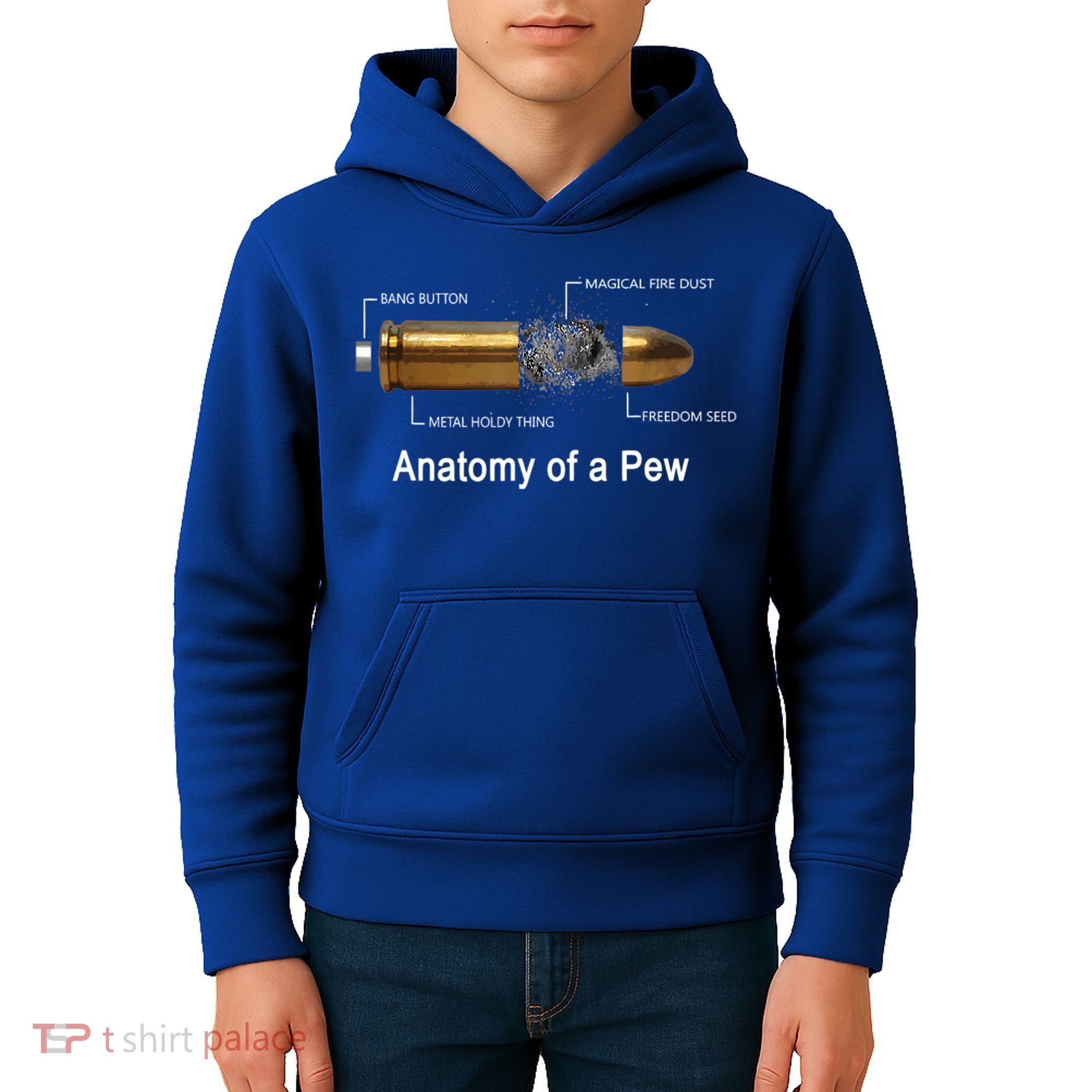 Anatomy Of A Pew Labeled Gift Kids Hoodie