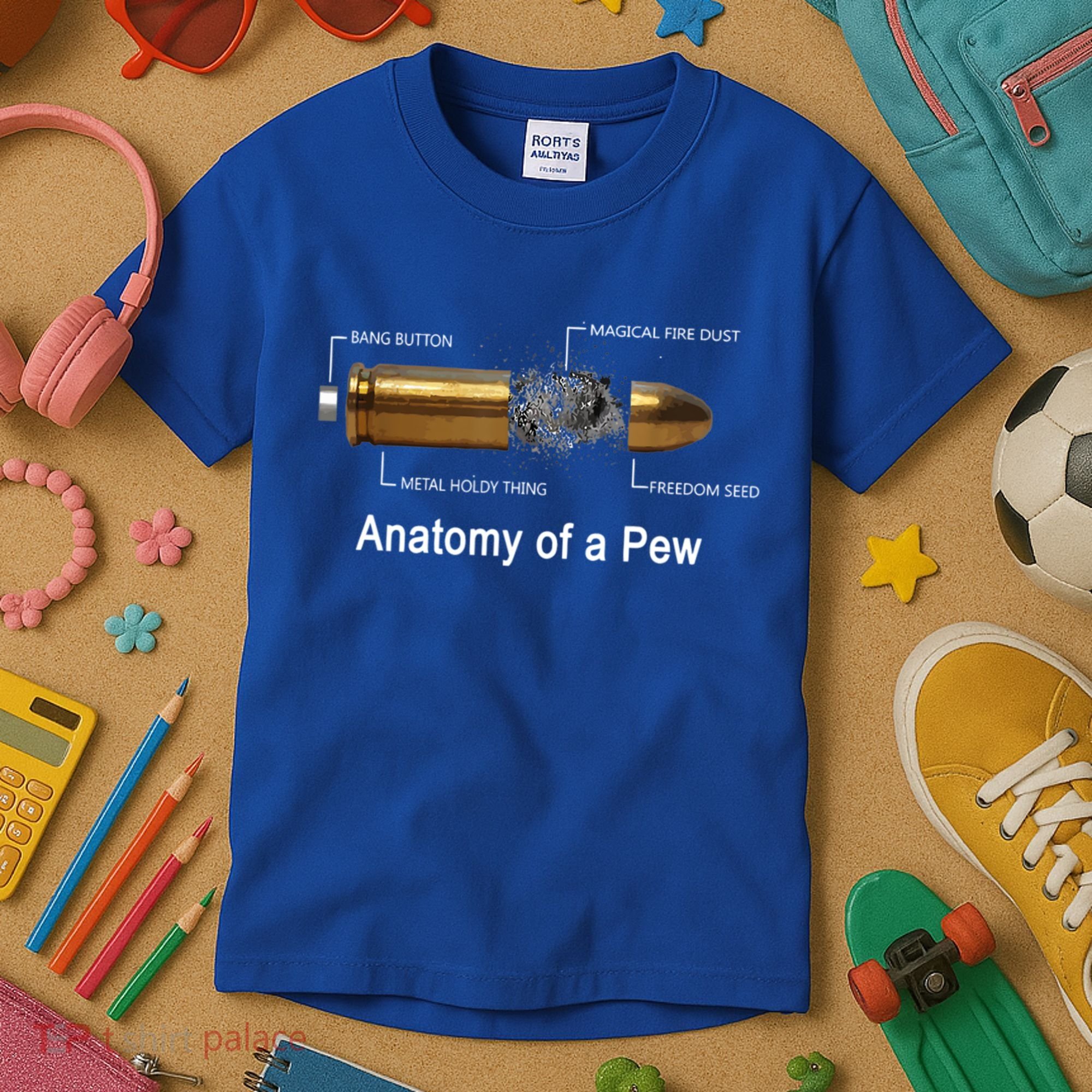 Anatomy Of A Pew Labeled Gift Kids T-Shirt