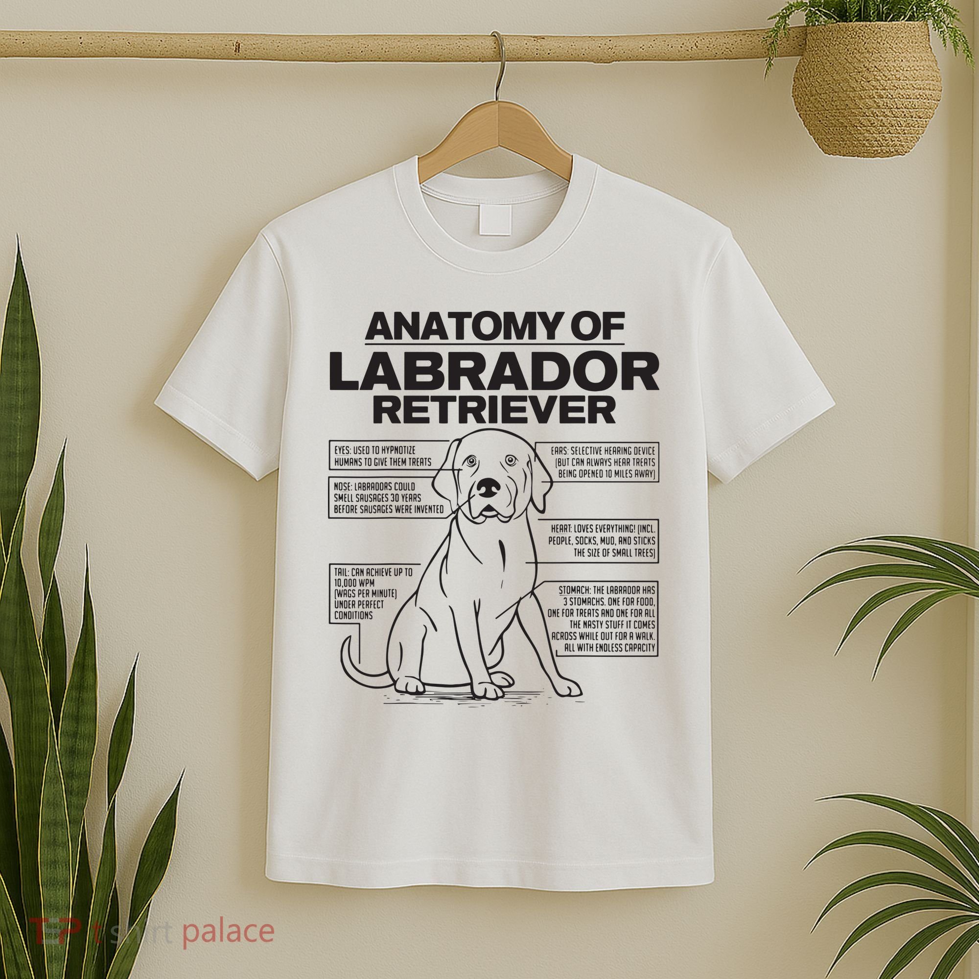 Anatomy Of A Labrador Retriever Funny Dog Owner Gifts T-Shirt