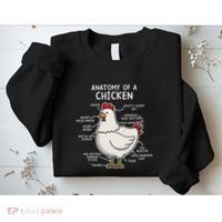 Anatomy Of A Chicken Country Farm Sweatshirt thumb 2