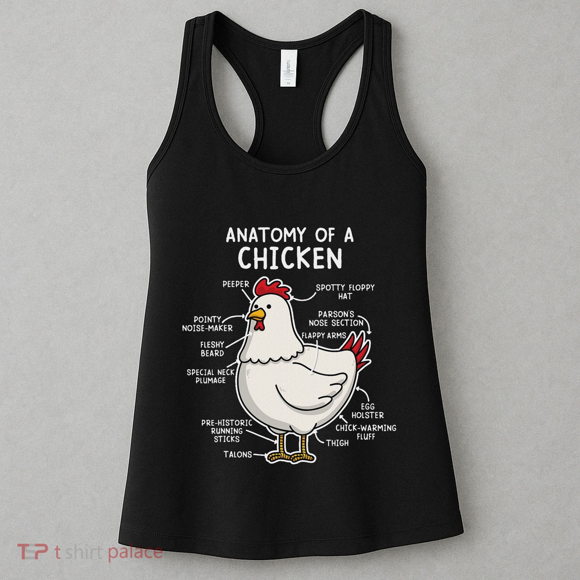 Anatomy Of A Chicken Country Farm Women's Tank Top