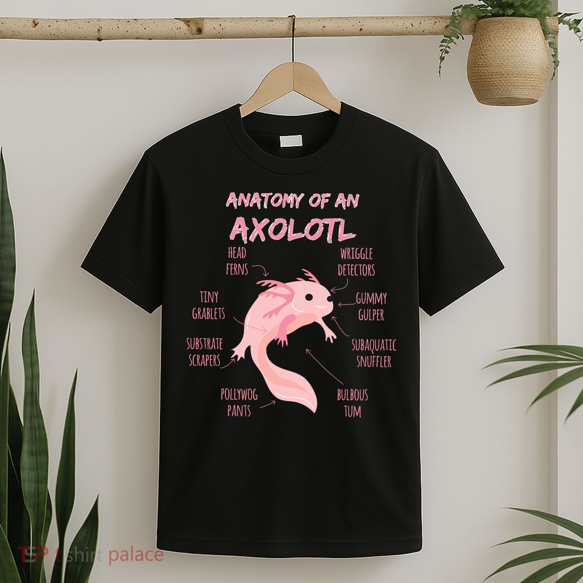 Anatomy Of An Axolotl Mexican Salamander Gift T-Shirt