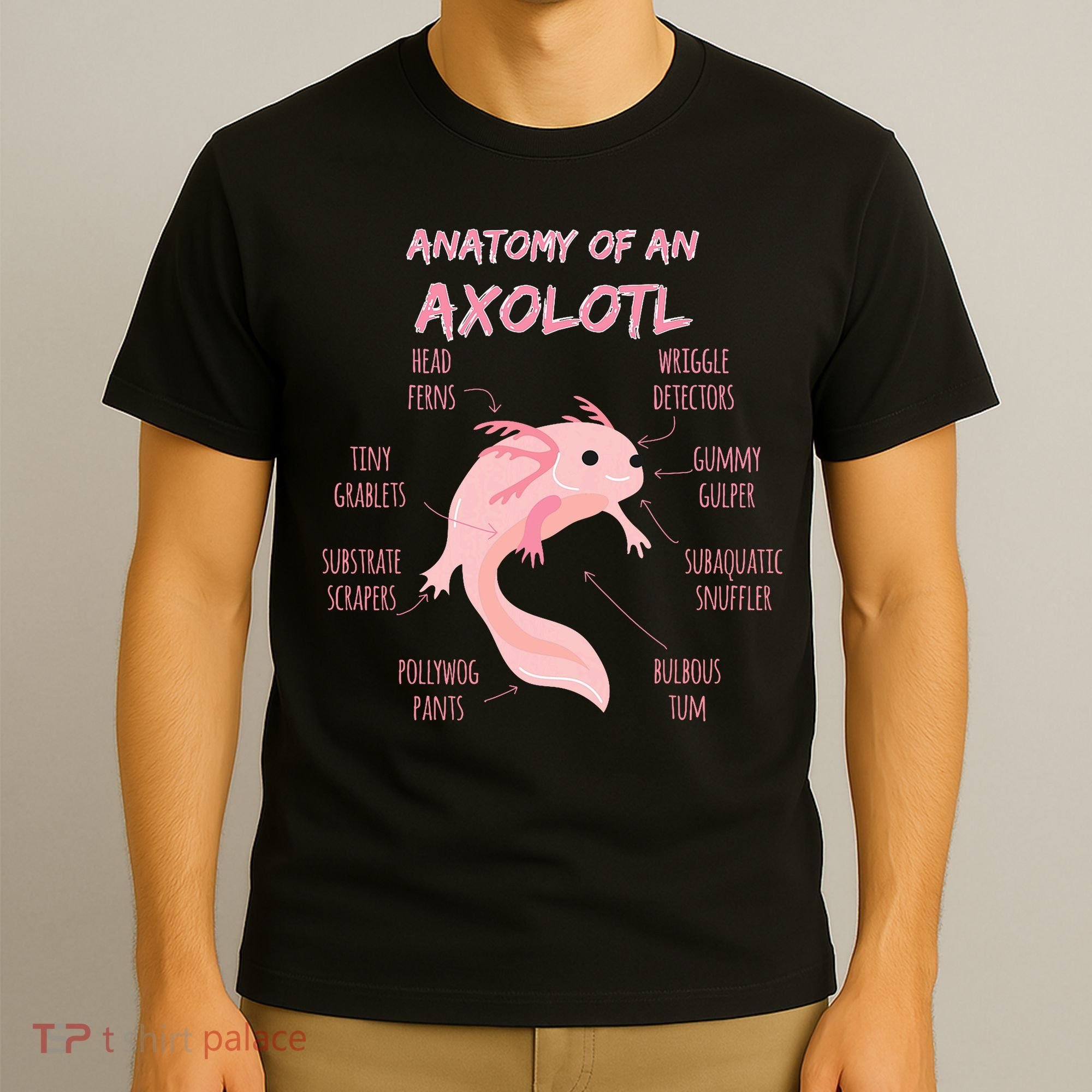 Anatomy Of An Axolotl Mexican Salamander Gift T-Shirt