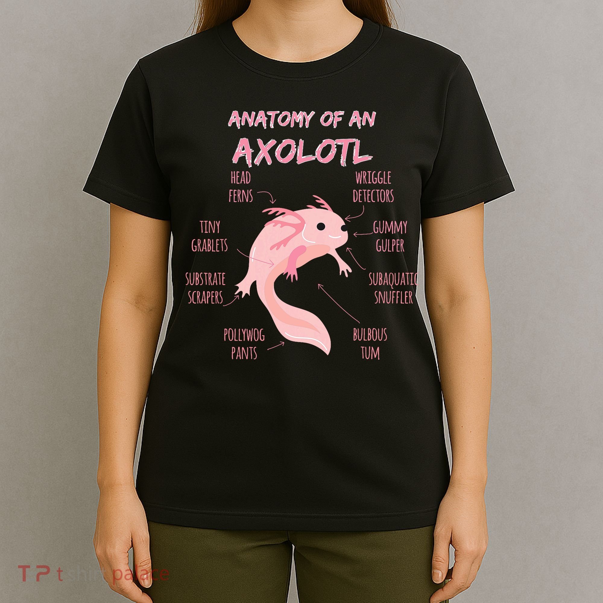 Anatomy Of An Axolotl Mexican Salamander Gift T-Shirt