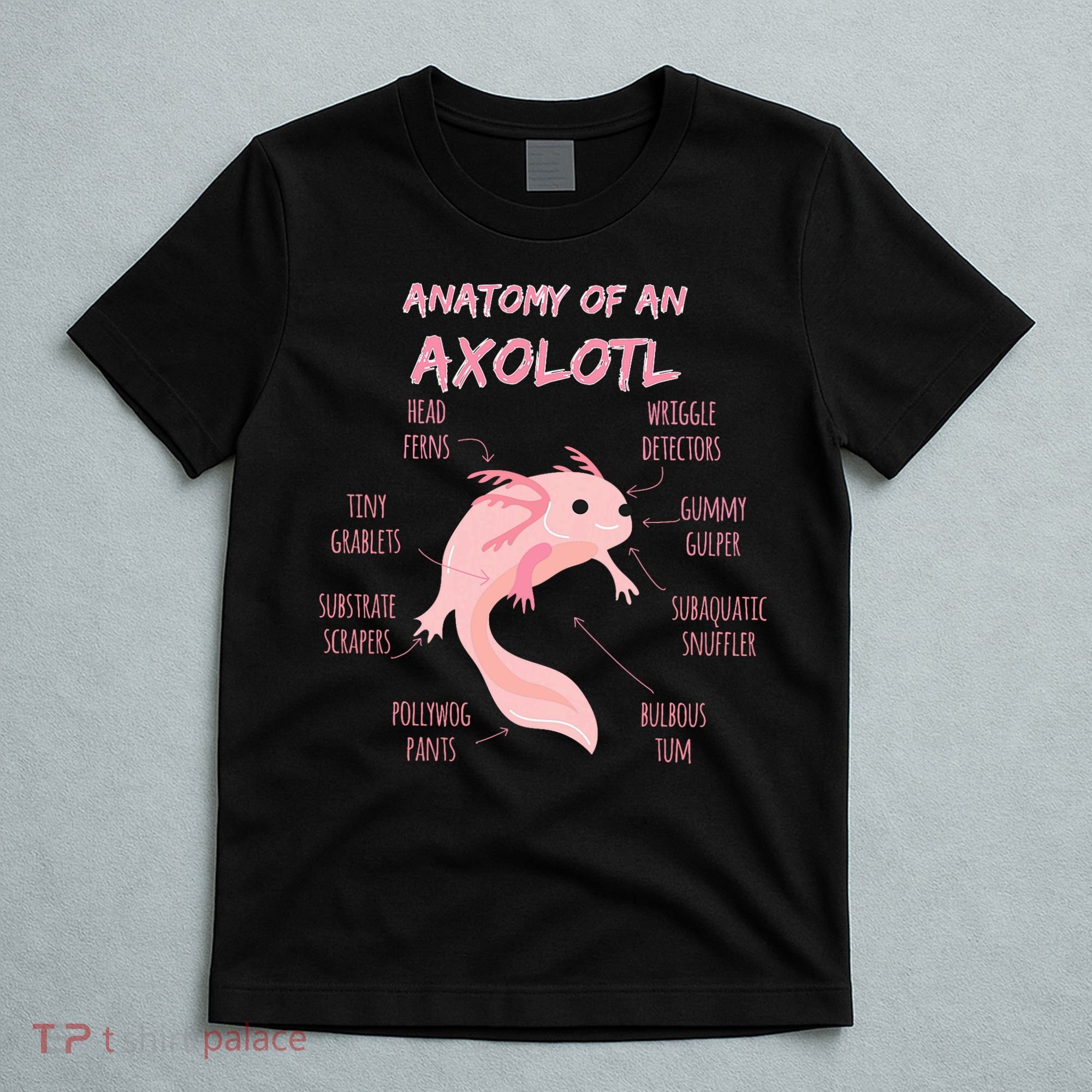 Anatomy Of An Axolotl Mexican Salamander Gift T-Shirt
