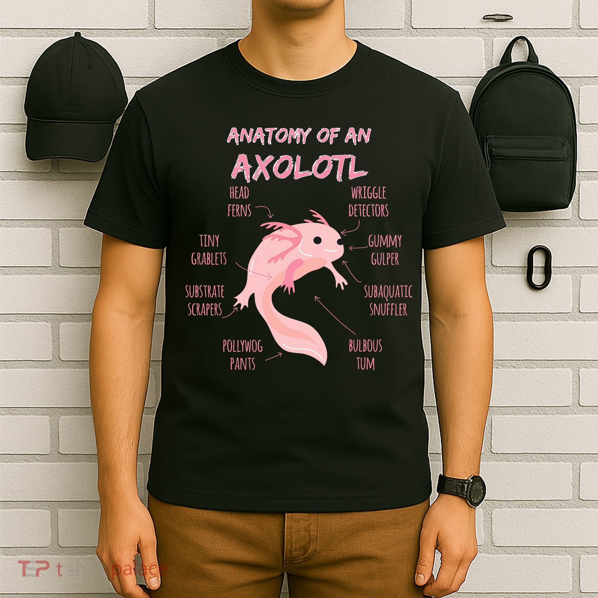 Anatomy Of An Axolotl Mexican Salamander Gift T-Shirt