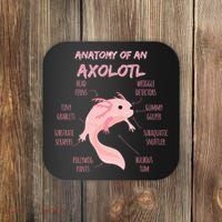 Anatomy Of An Axolotl Mexican Salamander Gift Coaster thumb 0