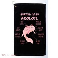 Anatomy Of An Axolotl Mexican Salamander Gift Golf Towel thumb 0