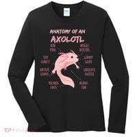 Anatomy Of An Axolotl Mexican Salamander Gift Women's Long Sleeve Shirt thumb 0
