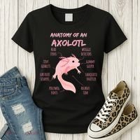 Anatomy Of An Axolotl Mexican Salamander Gift Women's T-Shirt thumb 3