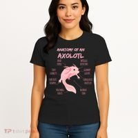 Anatomy Of An Axolotl Mexican Salamander Gift Women's T-Shirt thumb 4