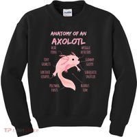 Anatomy Of An Axolotl Mexican Salamander Gift Kids Sweatshirt thumb 0