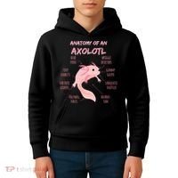 Anatomy Of An Axolotl Mexican Salamander Gift Kids Hoodie thumb 4