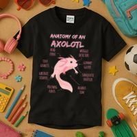 Anatomy Of An Axolotl Mexican Salamander Gift Kids T-Shirt thumb 3
