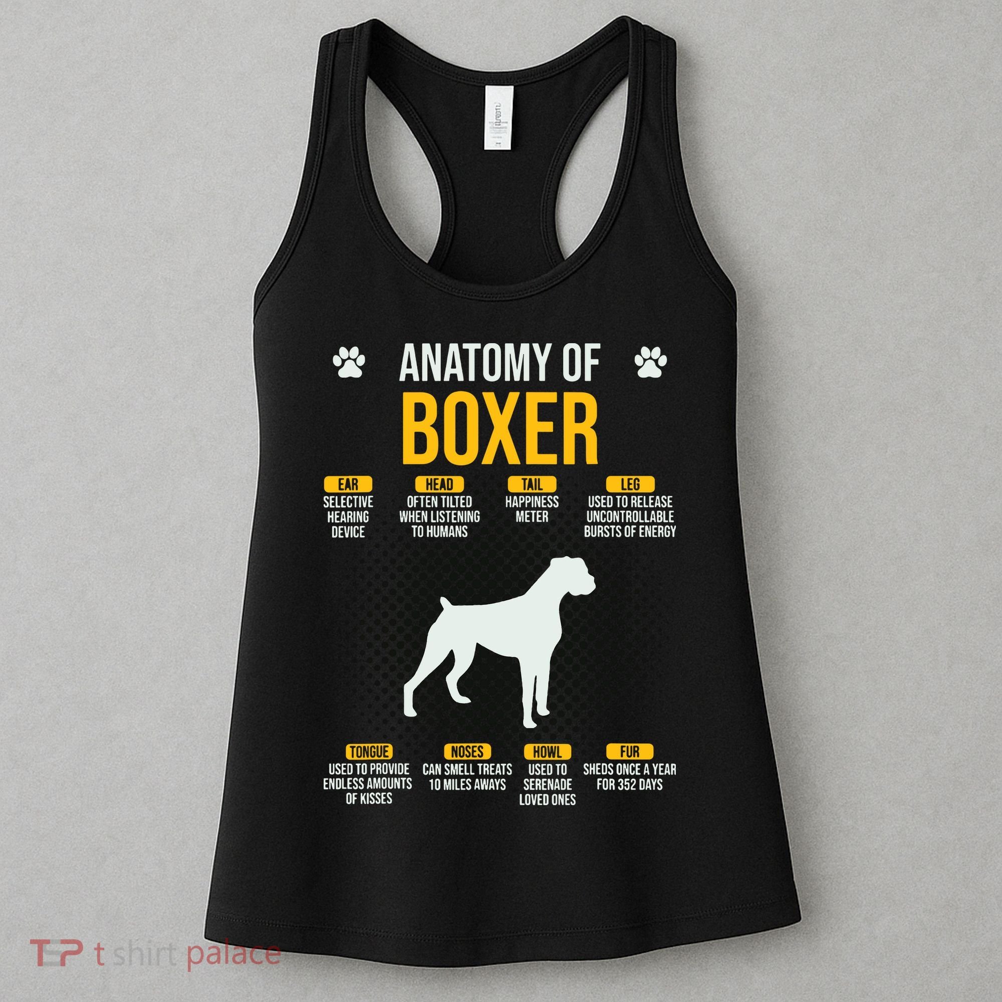 Anatomy Of Boxer Dog Lover Funny Women's Tank Top