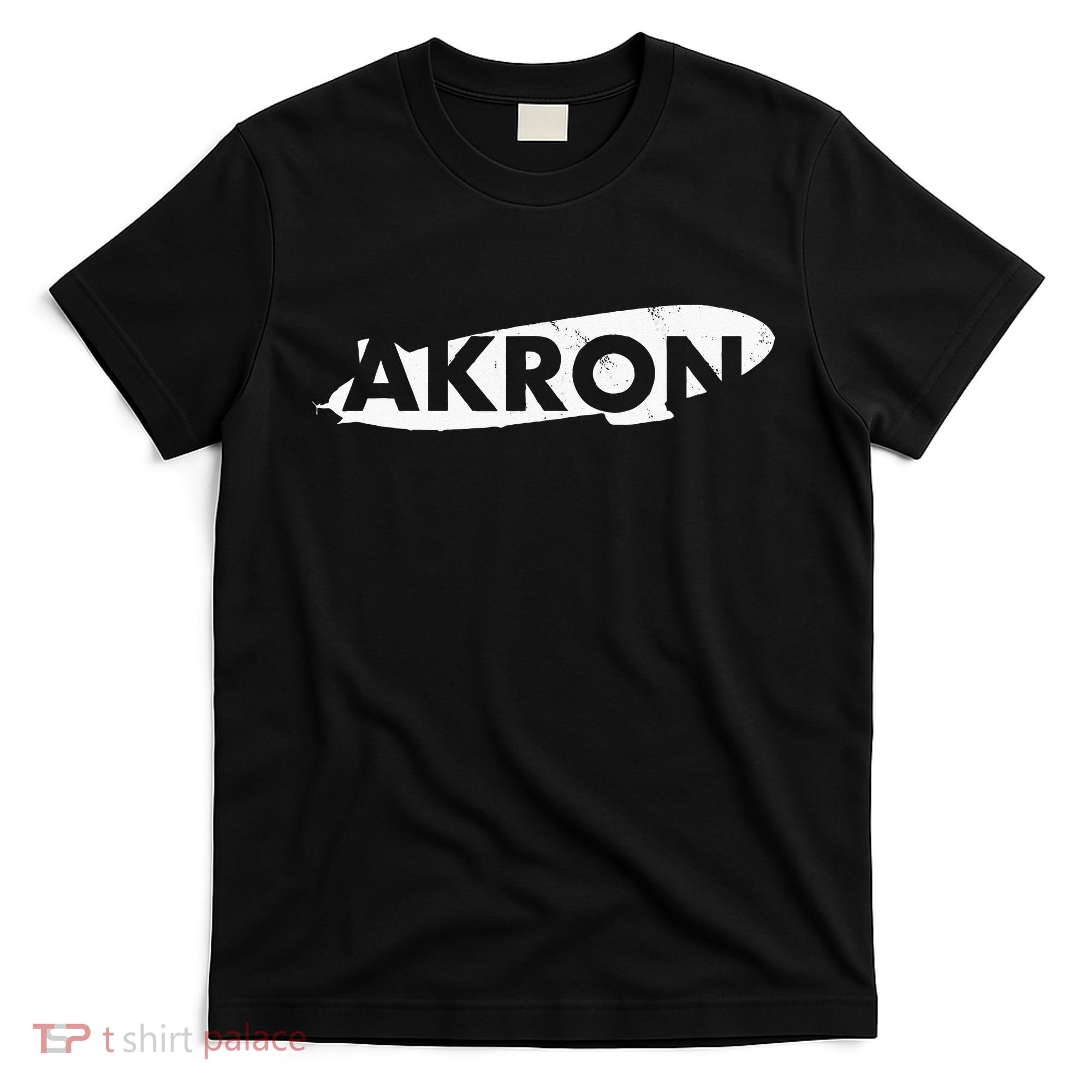 Akron Ohio Blimp Over Summit County Vintage Distressed Style T-Shirt