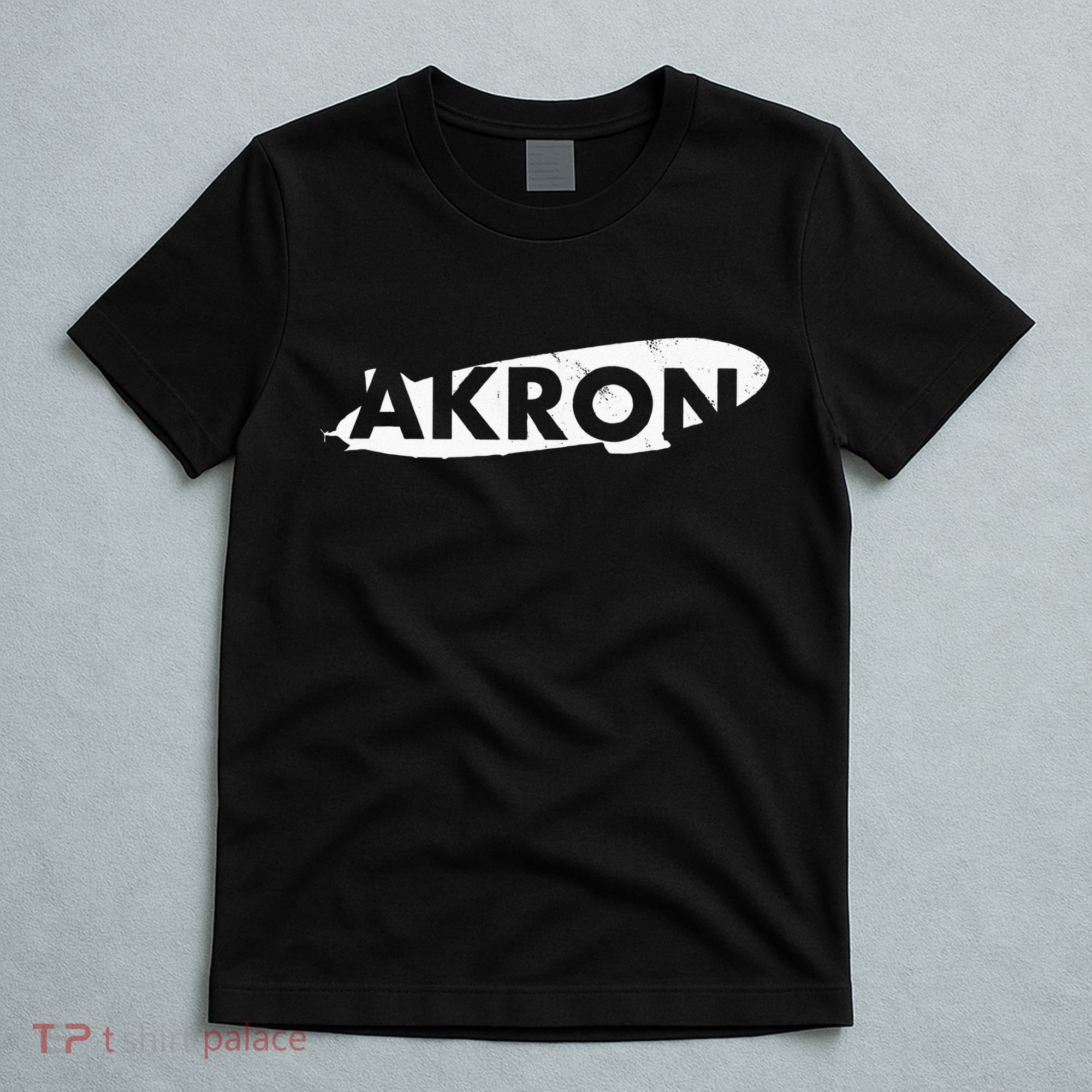 Akron Ohio Blimp Over Summit County Vintage Distressed Style T-Shirt