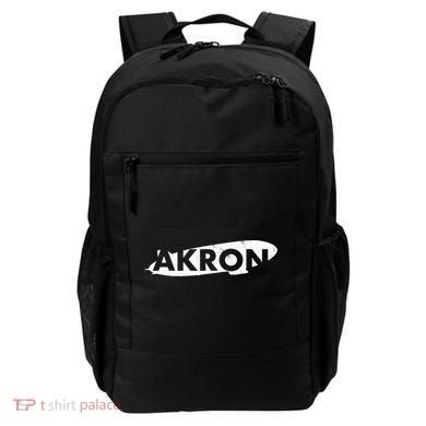 Akron Ohio Blimp Over Summit County Vintage Distressed Style Backpack