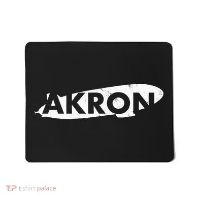 Akron Ohio Blimp Over Summit County Vintage Distressed Style Mousepad