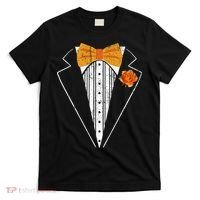 Adult Orange Bowtie Tuxedo Costume Tux Retro T-Shirt thumb 0