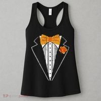Adult Orange Bowtie Tuxedo Costume Tux Retro Women's Tank Top thumb 3