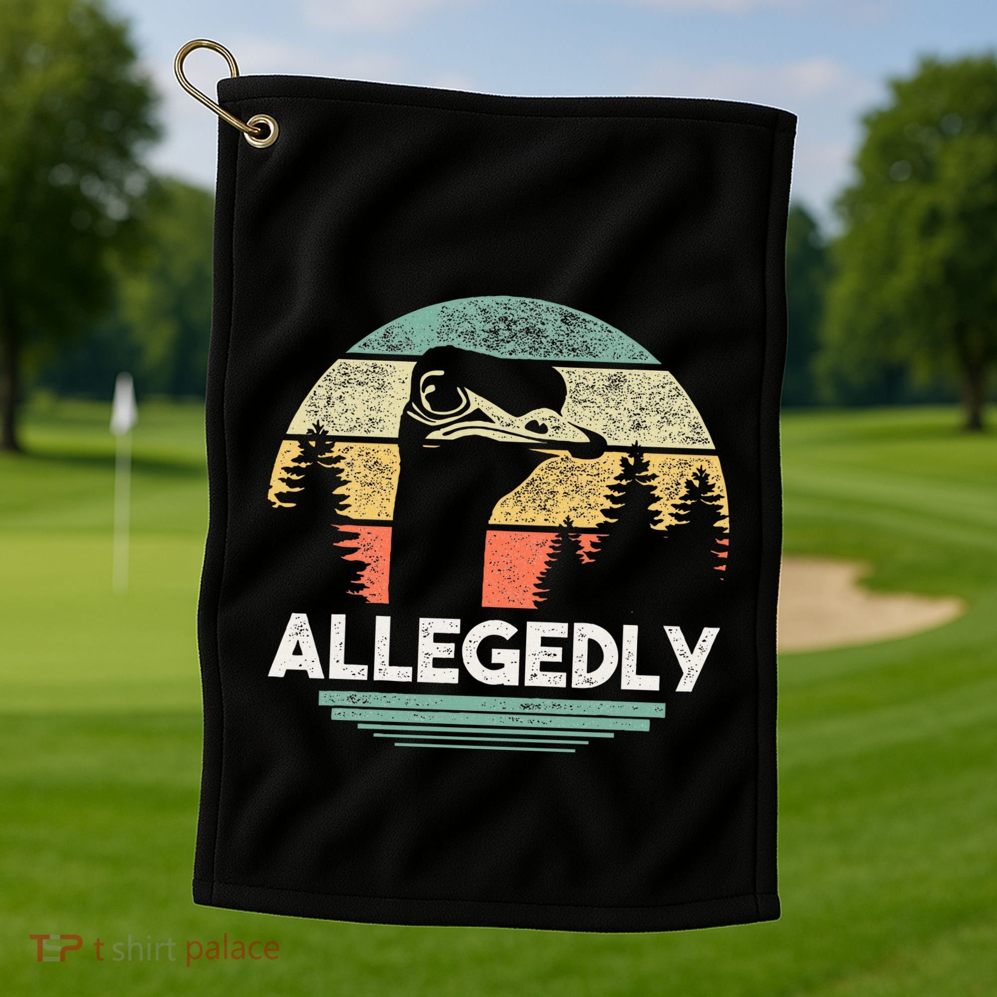 Allegedly Ostrich Bird Lover Golf Towel