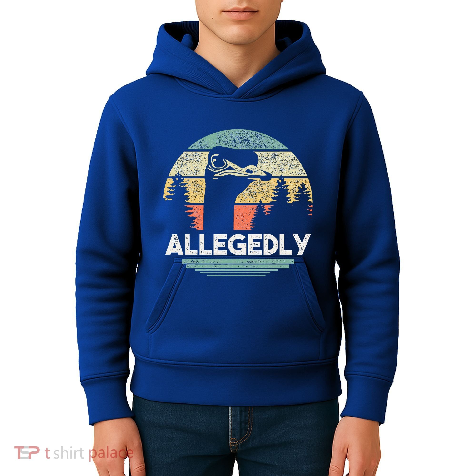 Allegedly Ostrich Bird Lover Kids Hoodie