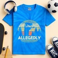 Allegedly Ostrich Bird Lover Kids Tie-Dye T-Shirt thumb 2
