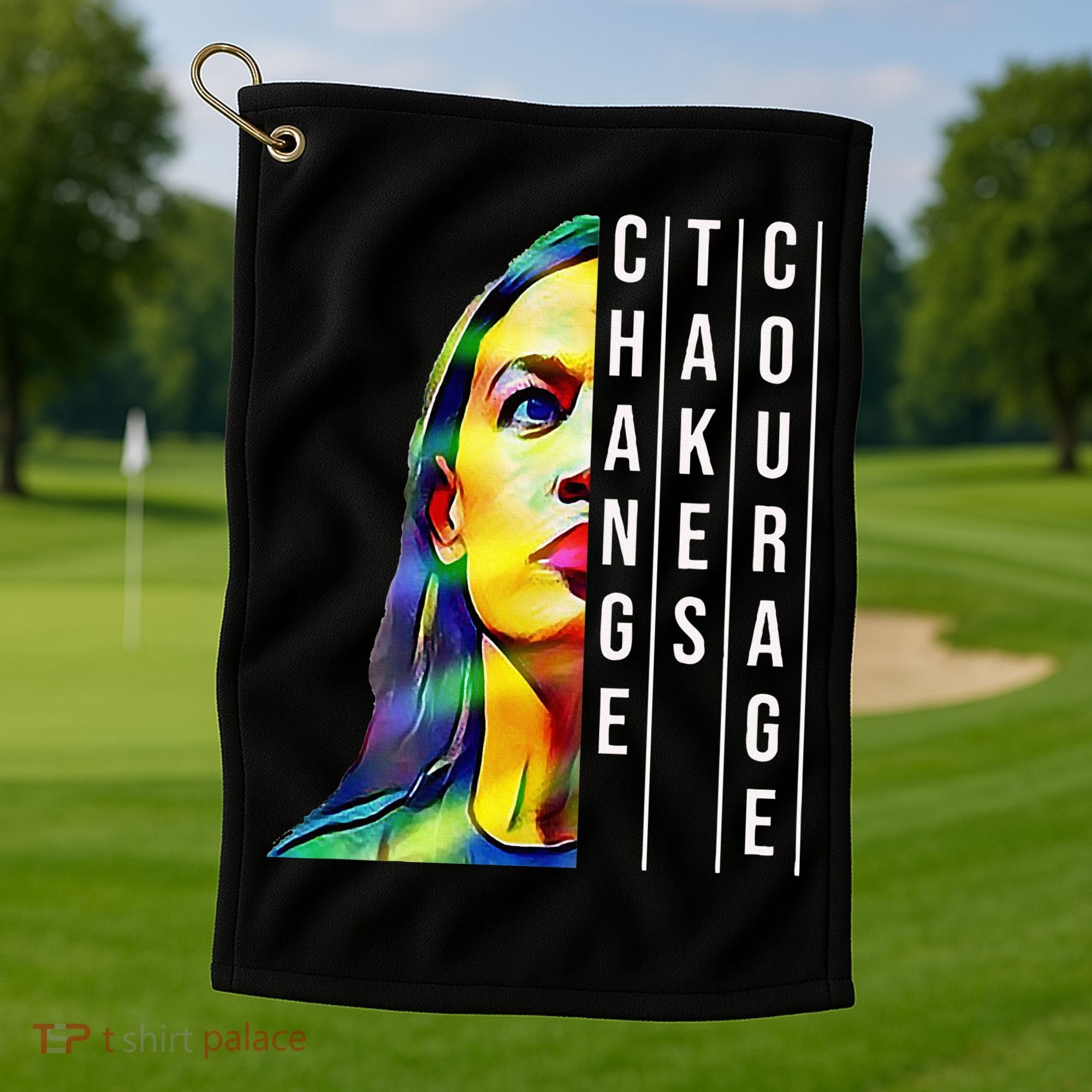 Alexandria Ocasio Cortez Aoc Feminist Political Golf Towel