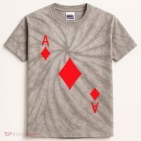 Ace Of Diamonds Playing Card Kids Tie-Dye T-Shirt thumb 0