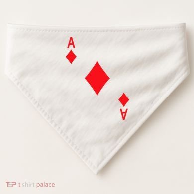 Ace Of Diamonds Playing Card USA-Made Doggie Bandana