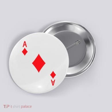 Ace Of Diamonds Playing Card Button