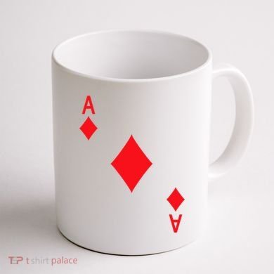 Ace Of Diamonds Playing Card Coffee Mug back