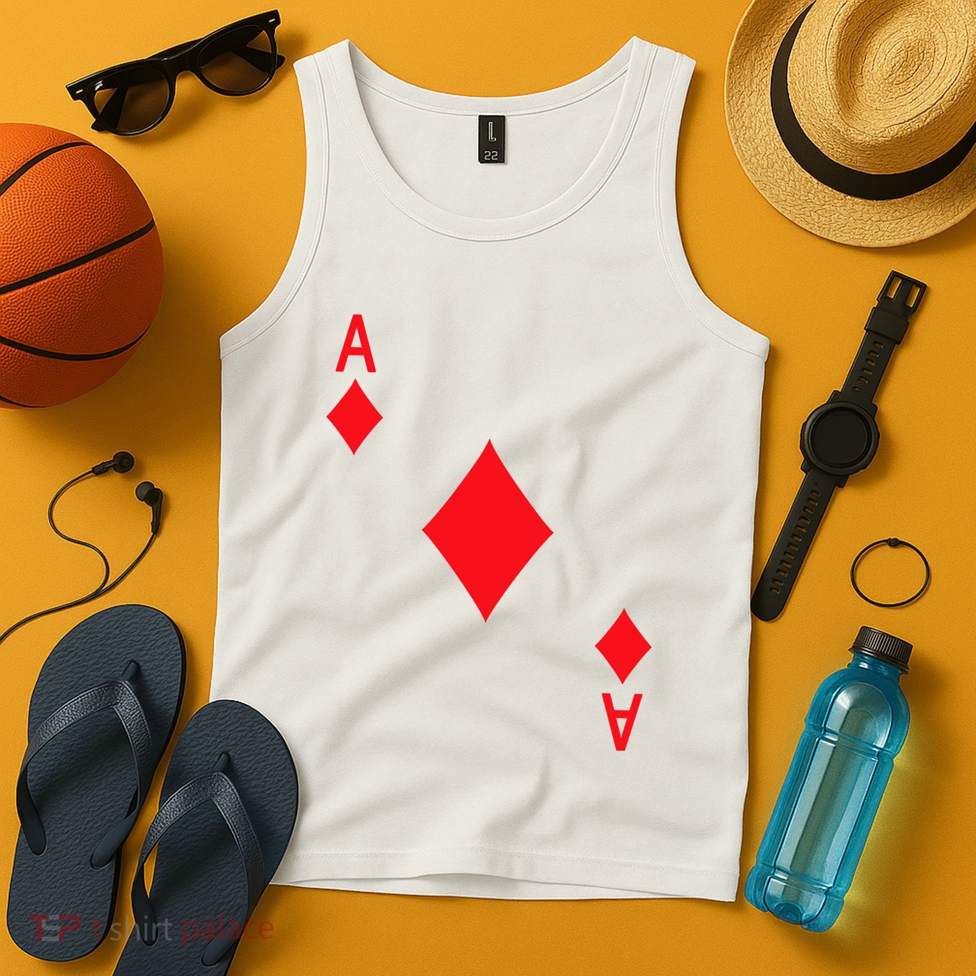 Ace Of Diamonds Playing Card Tank Top