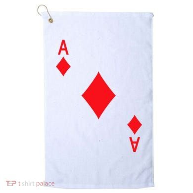 Ace Of Diamonds Playing Card Golf Towel