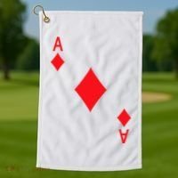 Ace Of Diamonds Playing Card Golf Towel thumb 1