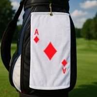 Ace Of Diamonds Playing Card Golf Towel thumb 2