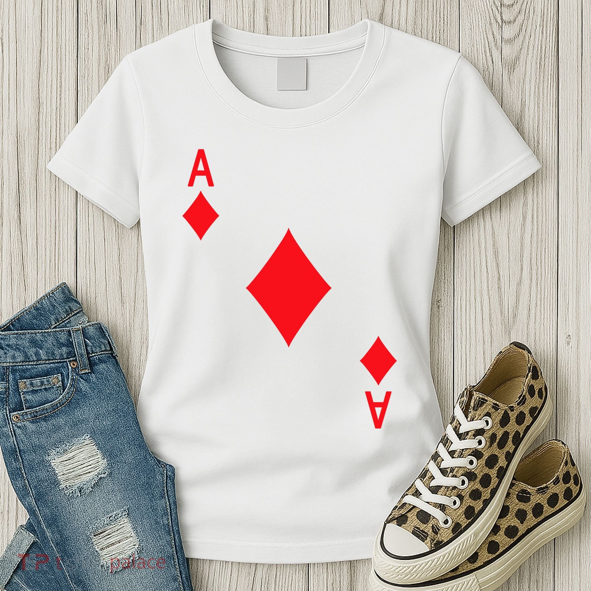 Ace Of Diamonds Playing Card Women's T-Shirt