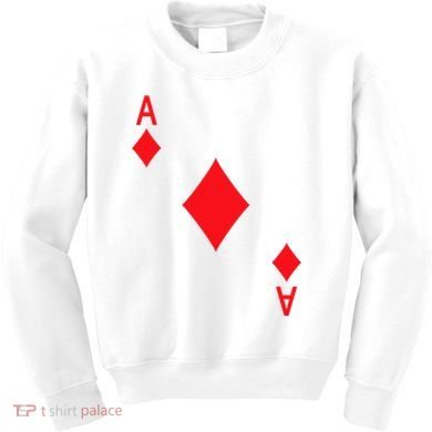 Ace Of Diamonds Playing Card Kids Sweatshirt