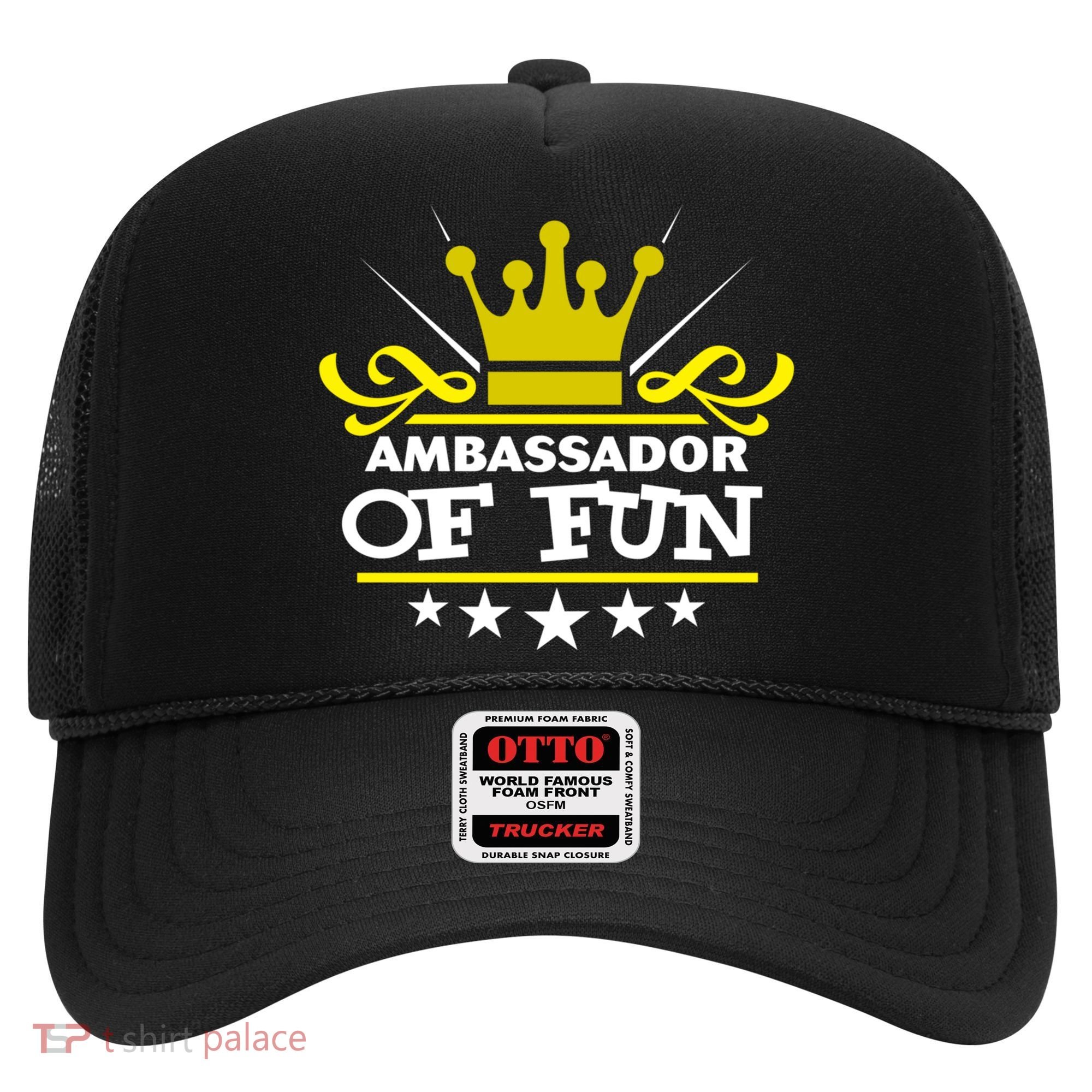 Ambassador Of Fun Funny Saying Costume Party Starter White Funny Gift Hat