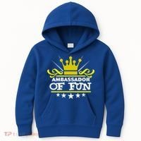 Ambassador Of Fun Funny Saying Costume Party Starter White Funny Gift Kids Hoodie thumb 0