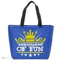 Ambassador Of Fun Funny Saying Costume Party Starter White Funny Gift Tote Bag thumb 0