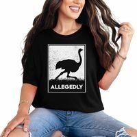 Allegedly Ostrich Funny Flightless Bird Comfort Colors T-Shirt thumb 0