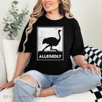Allegedly Ostrich Funny Flightless Bird Comfort Colors T-Shirt thumb 2