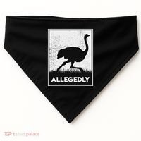 Allegedly Ostrich Funny Flightless Bird USA-Made Doggie Bandana thumb 0