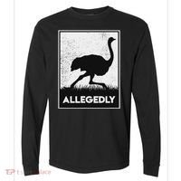 Allegedly Ostrich Funny Flightless Bird Comfort Colors Heavyweight Long Sleeve T-Shirt thumb 0