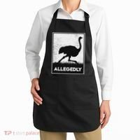Allegedly Ostrich Funny Flightless Bird Apron thumb 2