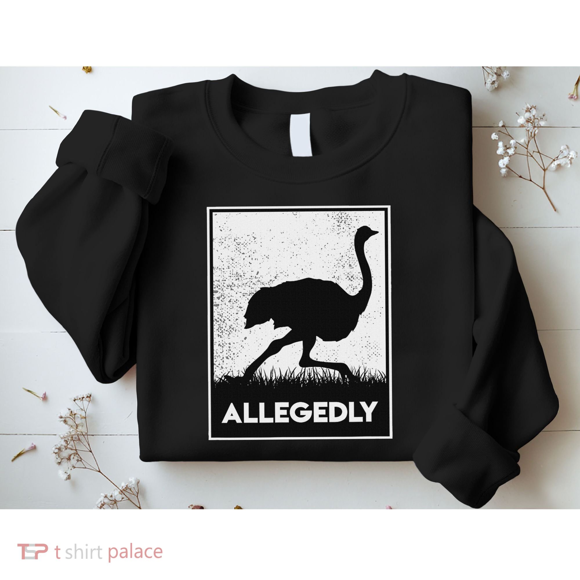 Allegedly Ostrich Funny Flightless Bird Sweatshirt