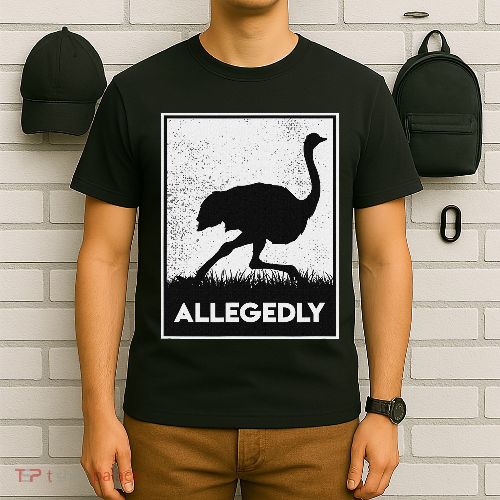 Allegedly Ostrich Funny Flightless Bird T-Shirt