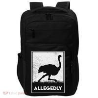 Allegedly Ostrich Funny Flightless Bird Impact Tech Backpack thumb 0